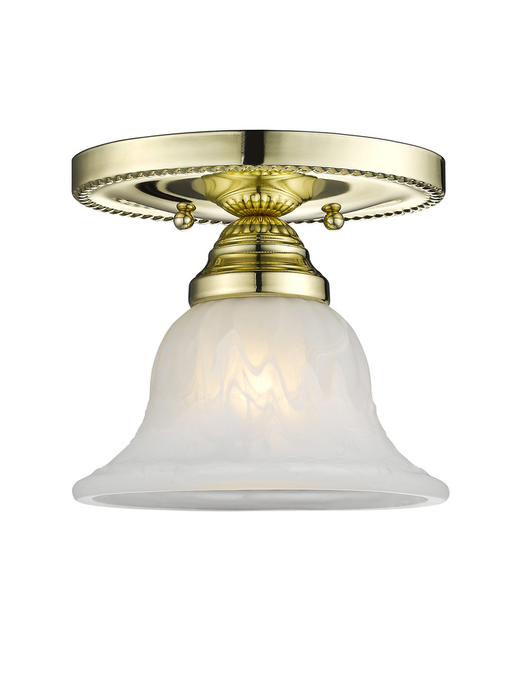 1 Light Polished Brass Ceiling Mount