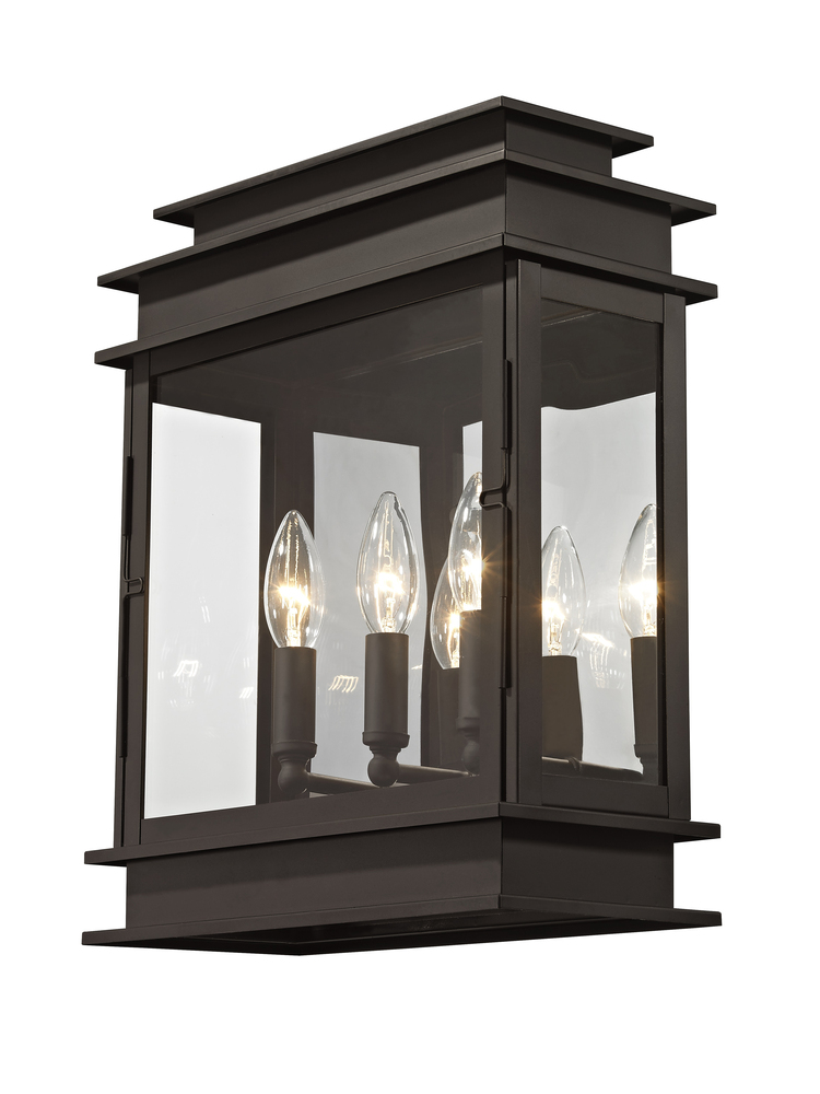 3 Light Bronze Outdoor Wall Lantern