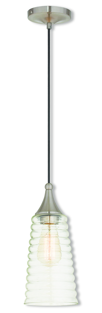 1 Light Brushed Nickel Mini Pendant