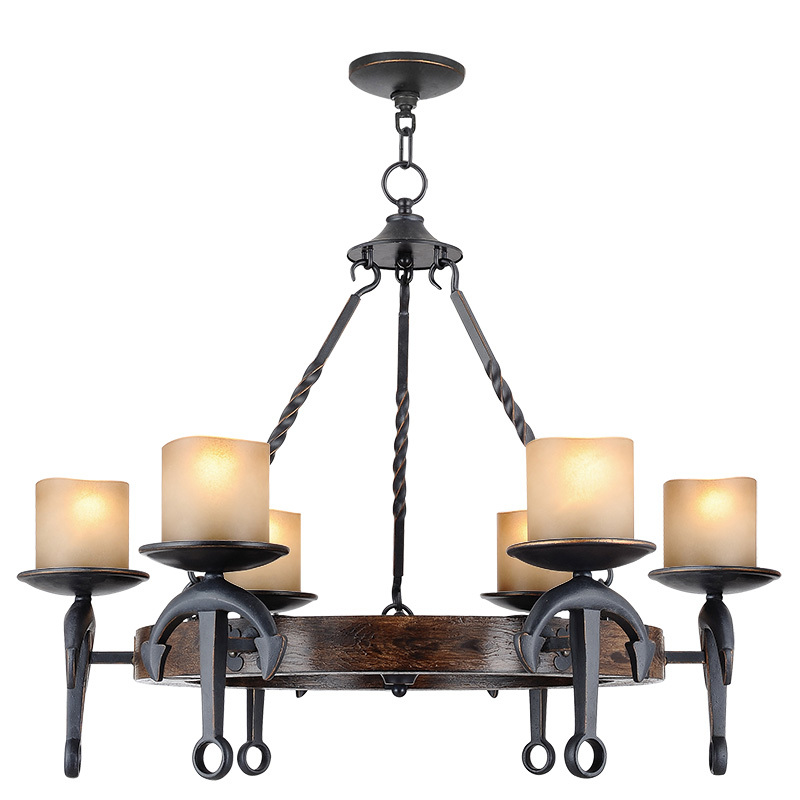 6 Light Olde Bronze Chandelier