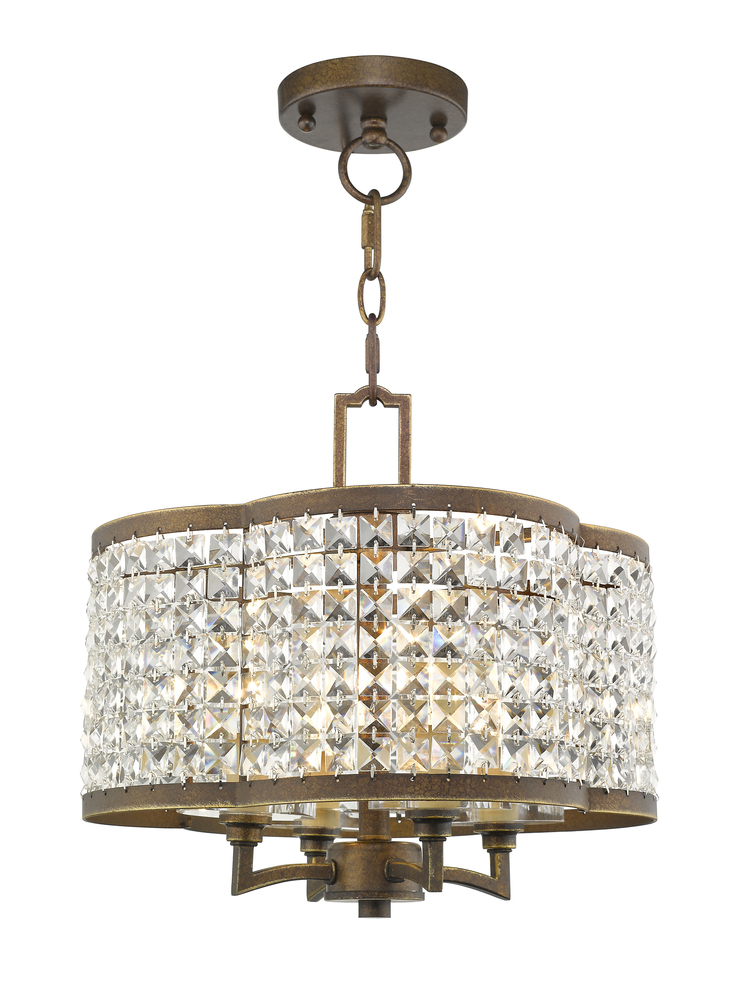 4 Light PBZ Mini Chandelier/Flush Mount