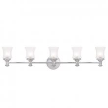 Livex Lighting 1465-05 - 5 Light Polished Chrome  Bath Light