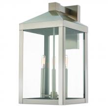 Livex Lighting 20585-91 - 3 Lt BN Outdoor Wall Lantern