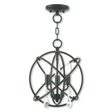 Livex Lighting 40903-92 - 3 Light EBZ Mini Chandelier/Flush Mount