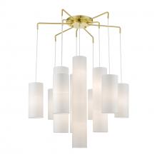 Livex Lighting 42658-12 - 15 Light Satin Brass Foyer Chandelier