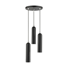 Livex Lighting 46753-68 - 3 Lt Shiny Black Pendant