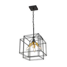 Artcraft AC11734BK - Artisan 4 Light Pendant