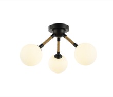 Artcraft AC11843BK - Capilano Collection 3-Light Semi-Flush Mount Black