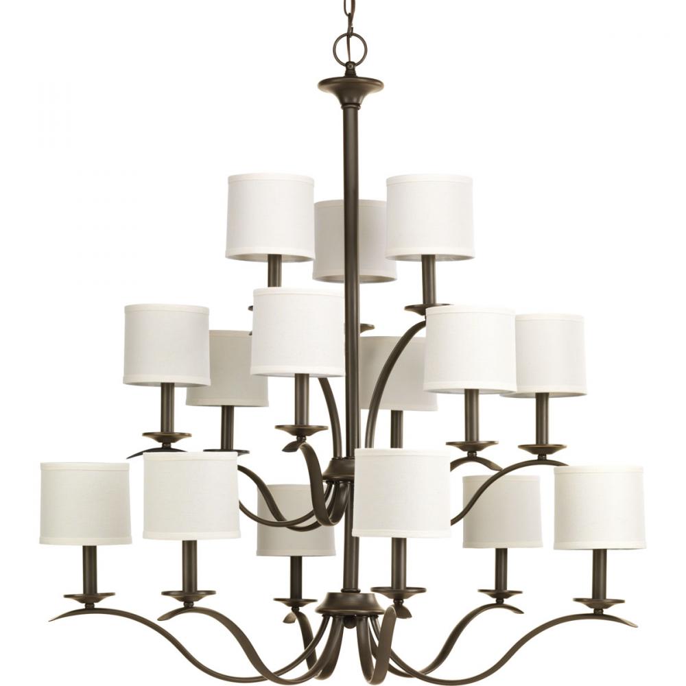 Inspire Collection Fifteen-Light, Three-Tier Chandelier