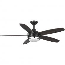 Progress P250036-031-30 - Albin Collection 54" Indoor/Outdoor Five-Blade Black Ceiling Fan