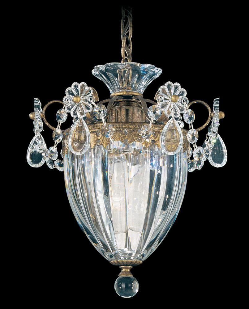 Bagatelle 1 Light 120V Mini Pendant in Antique Silver with Heritage Handcut Crystal