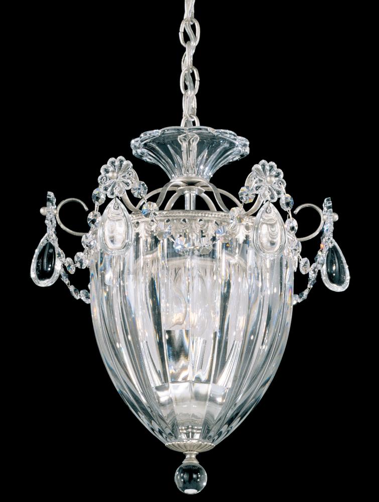 Bagatelle 3 Light 120V Mini Pendant in Antique Silver with Heritage Handcut Crystal