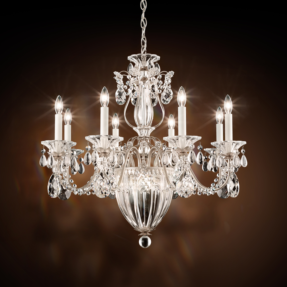 Bagatelle 11 Light 120V Chandelier in Antique Silver with Clear Heritage Handcut Crystal