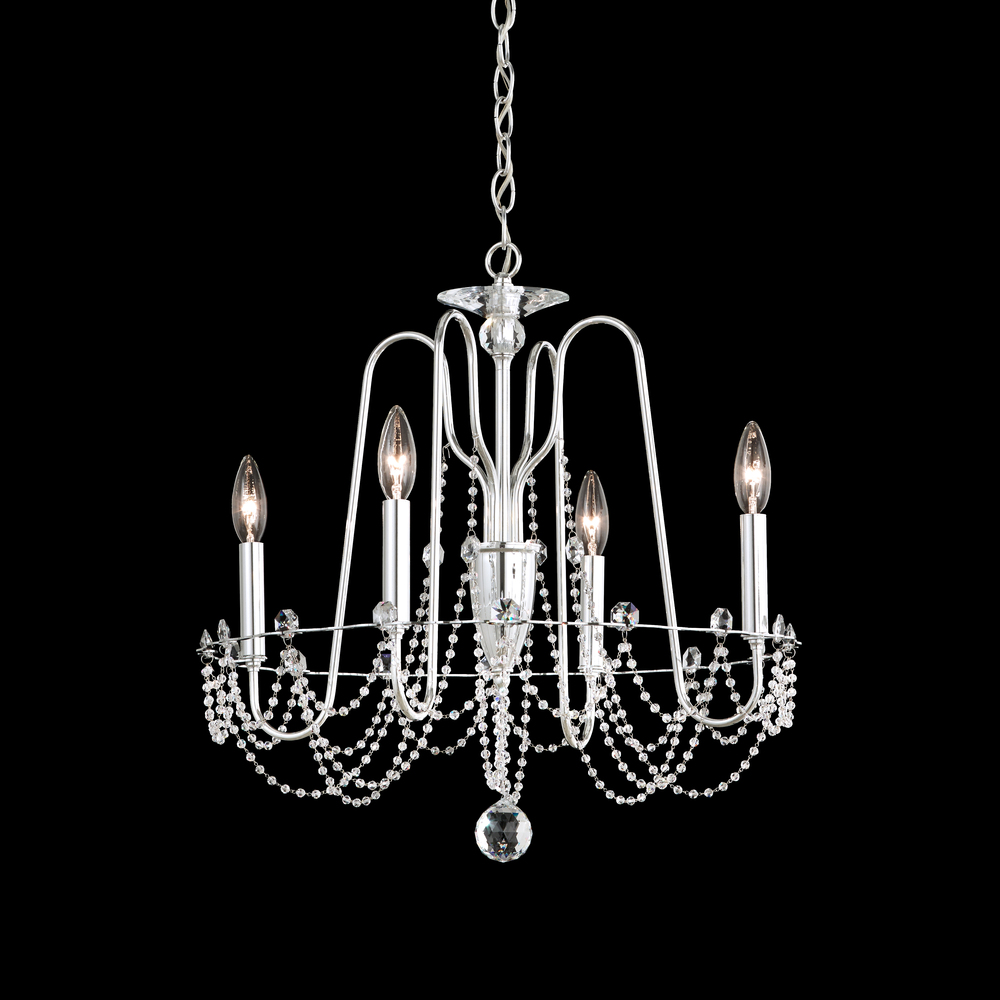 Esmery 4 Light 120V Chandelier in Heirloom Bronze with Clear Optic Crystal