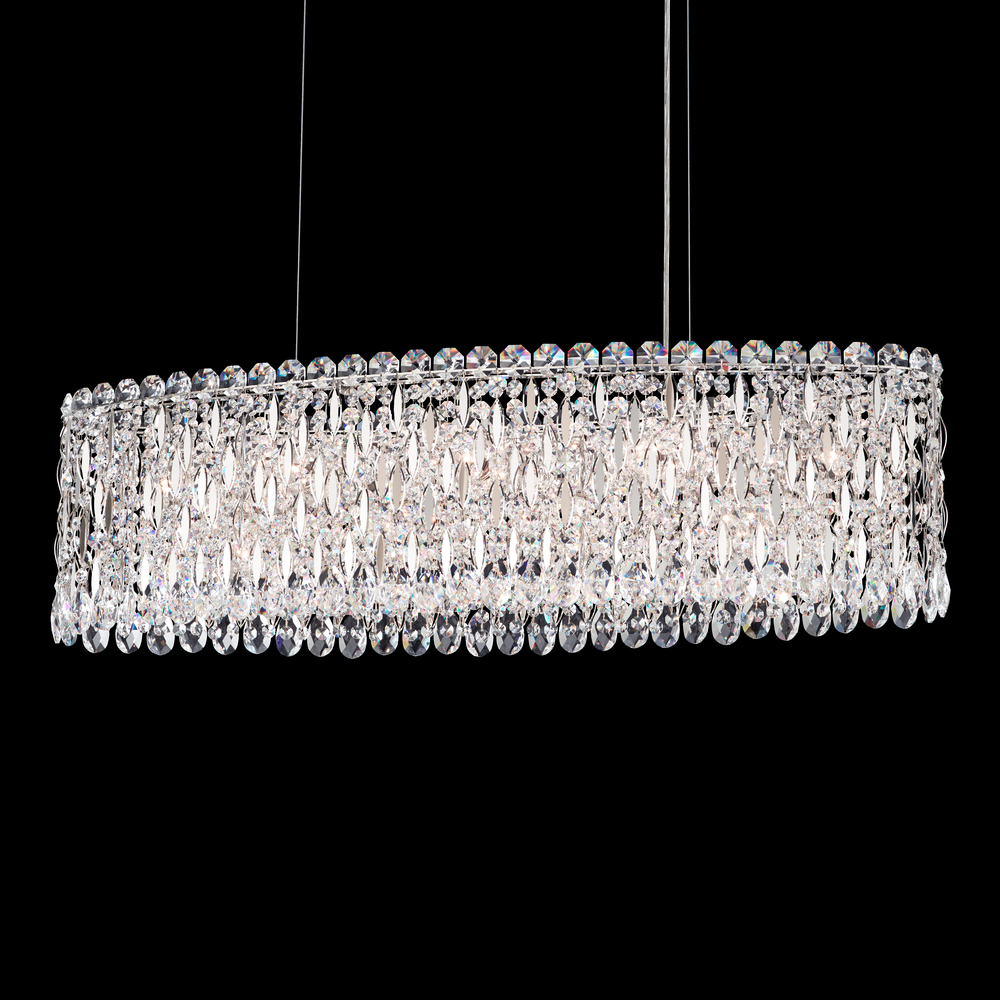 Sarella 12 Light 120V Pendant in White with Heritage Handcut Crystal