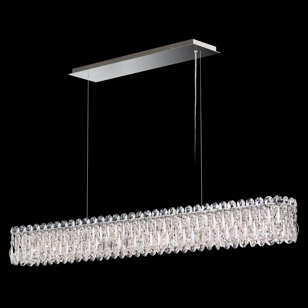 Sarella 11 Light 120V Pendant in Polished Stainless Steel with Heritage Handcut Crystal