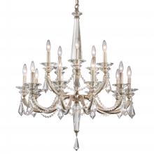 Schonbek 1870 S6715N-48R - Verona 15 Light 120V Chandelier in Antique Silver with Clear Radiance Crystal