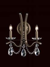 Schonbek 1870 VA8332N-76H - Vesca 2 Light 120V Wall Sconce in Heirloom Bronze with Clear Heritage Handcut Crystal