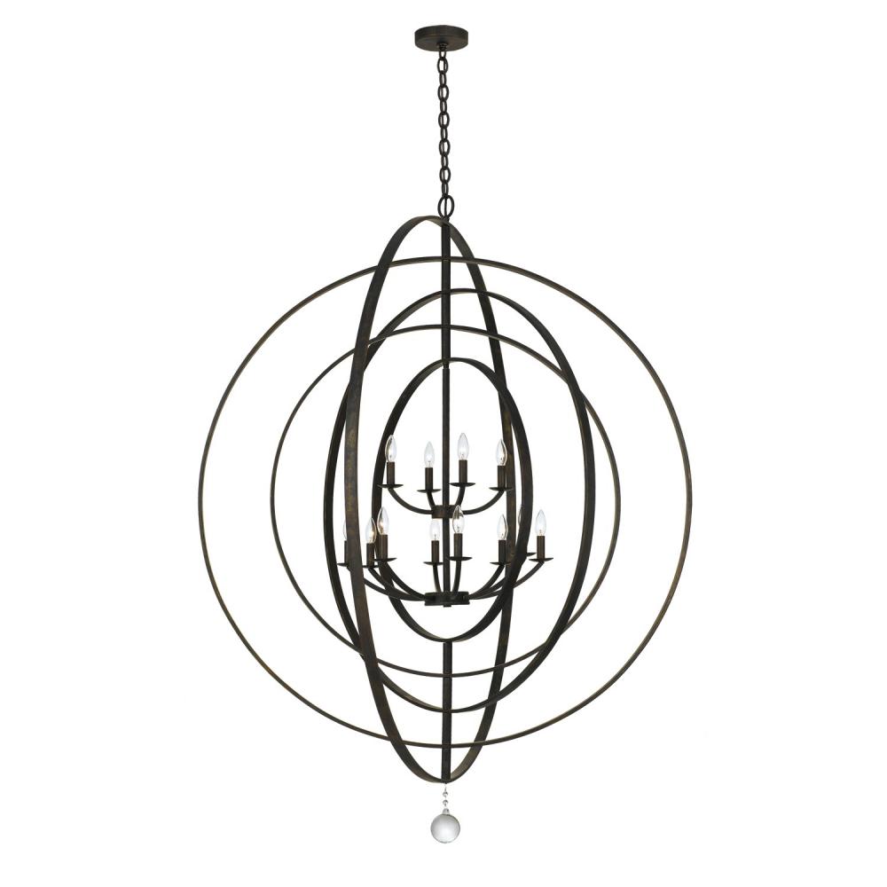 Luna 12 Light English Bronze Chandelier