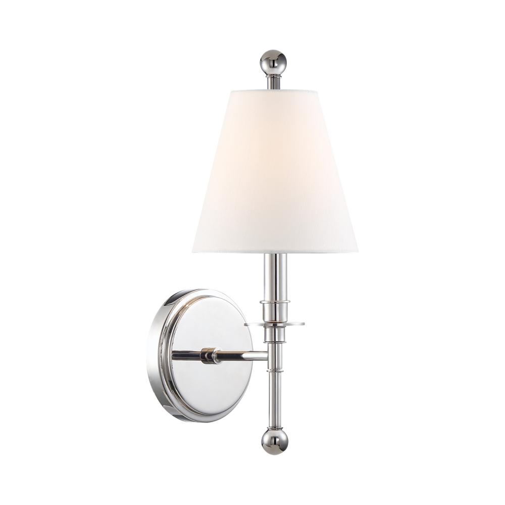 Riverdale 1 Light Polished Nickel Sconce