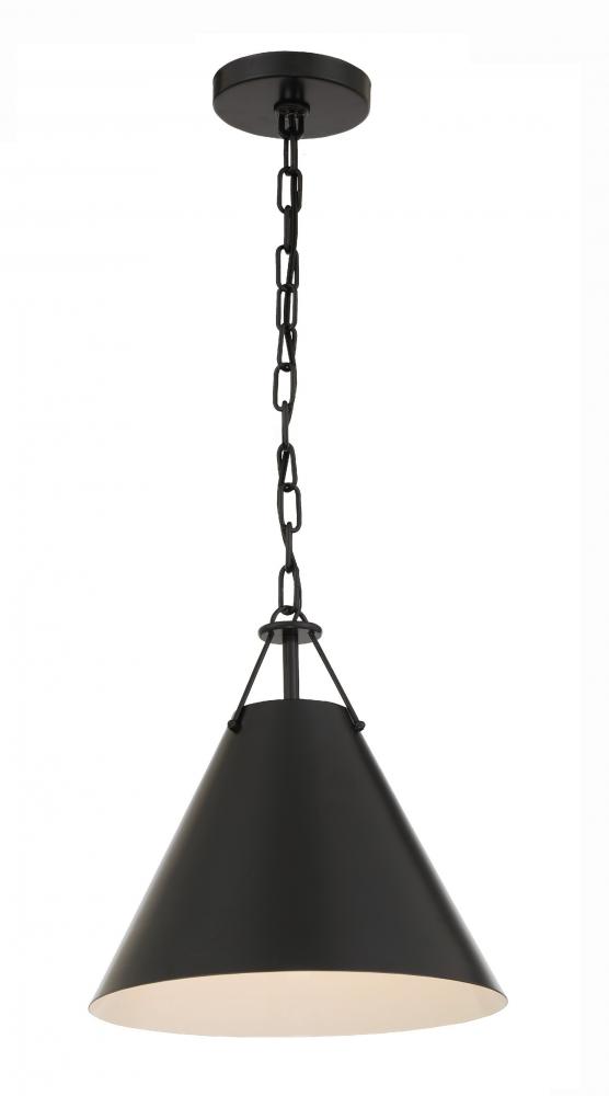 Xavier 1 Light Matte Black Mini Pendant