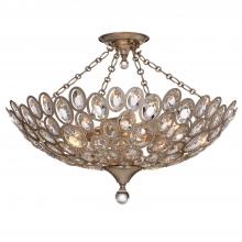 Crystorama 7587-DT_CEILING - Sterling 5 Light Distressed Twilight Semi Flush Mount