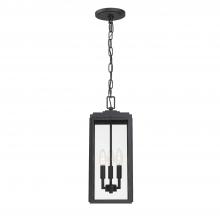 Crystorama BYR-80105-MK - Byron 3 Light Matte Black Outdoor Pendant