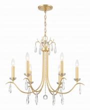 Crystorama ROL-18816-GA - Rollins 6 Light Antique Gold Chandelier