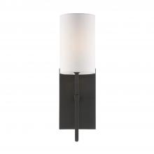 Crystorama VER-241-BF - Veronica 1 Light Black Forged Sconce