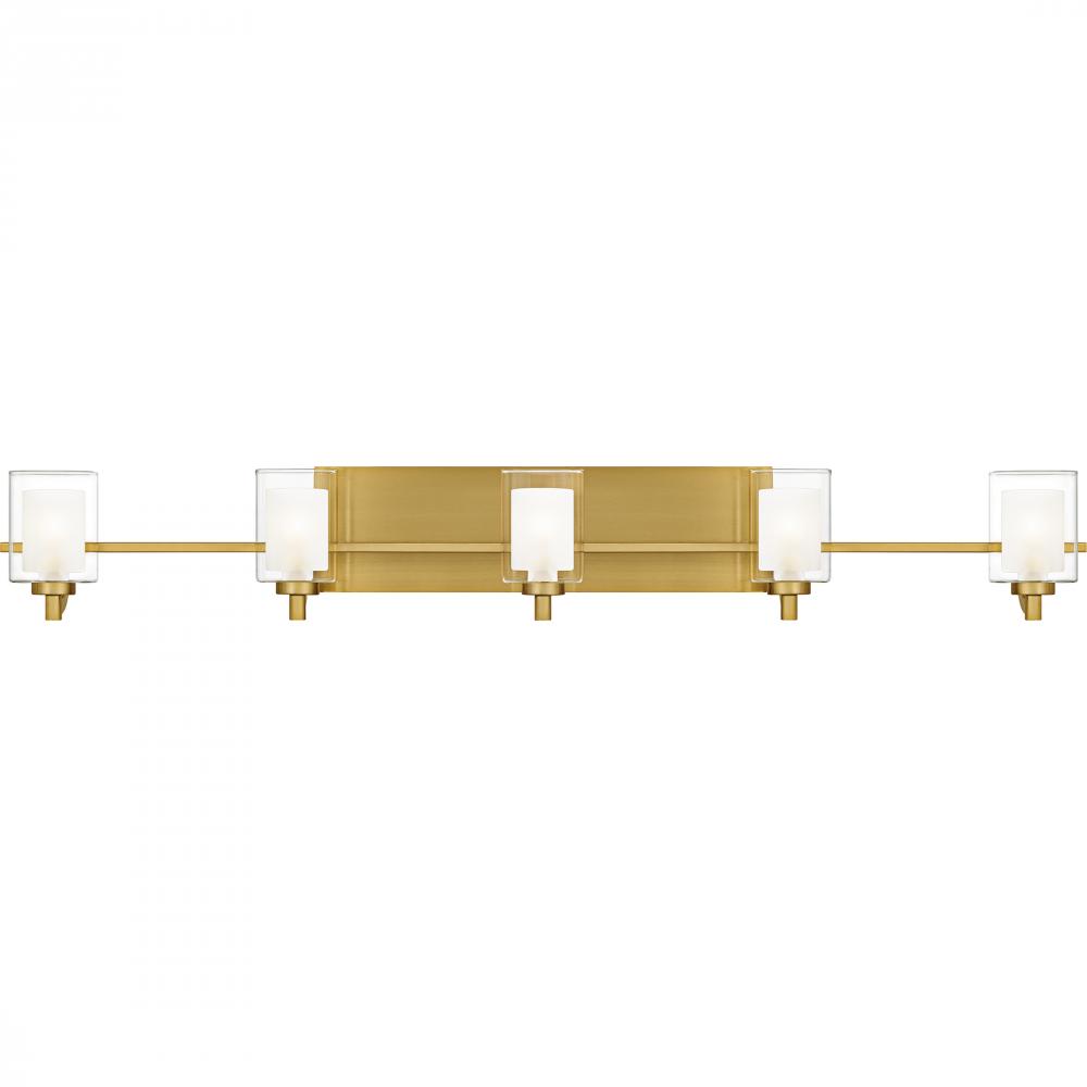 Kolt 5-Light Brushed Gold Bath Light