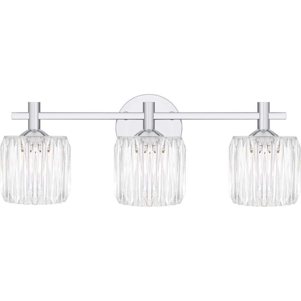 Spade 3-Light Polished Chrome Bath Light