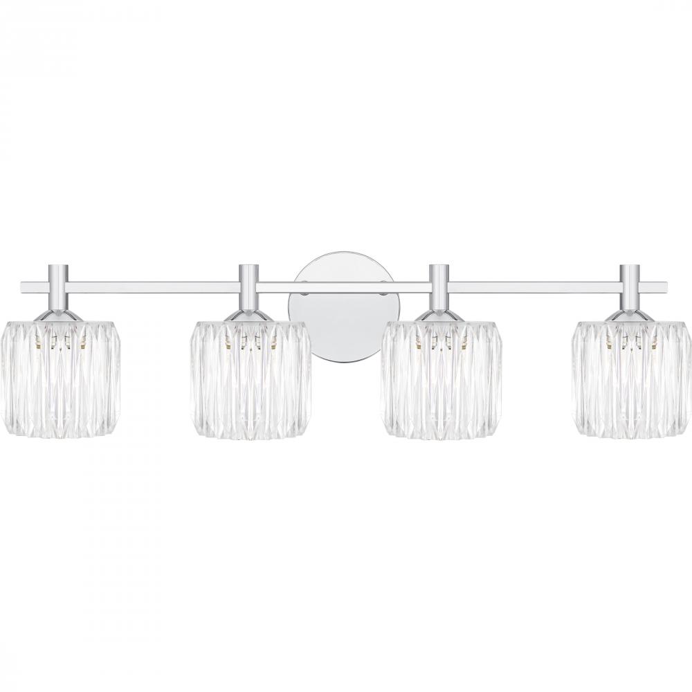 Spade 4-Light Polished Chrome Bath Light