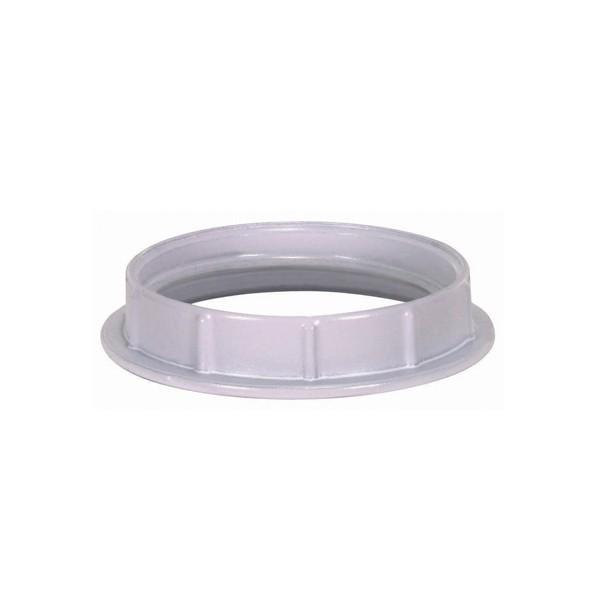 White Die Cast Ring for Threaded Socket; 1-1/2" Inner Diameter; 2" Outer Diameter