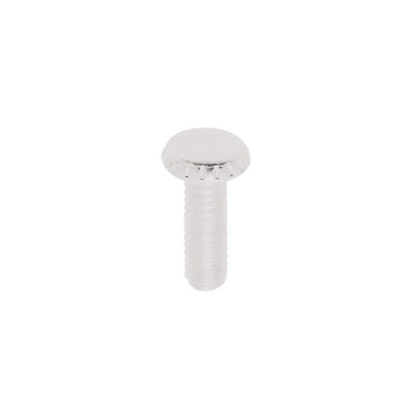 Steel Knurled Head Thumb Screws; 8/32; 1/2" Length; White Finish