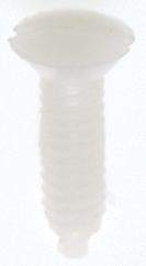 Plastic Switchplate Screw; 6/32; White Plastic; 1/2" Length