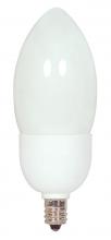 Satco Products Inc. S7313 - 5 Watt; B11 Compact Fluorescent; 5000K; 82 CRI; Candelabra base; 120 Volt