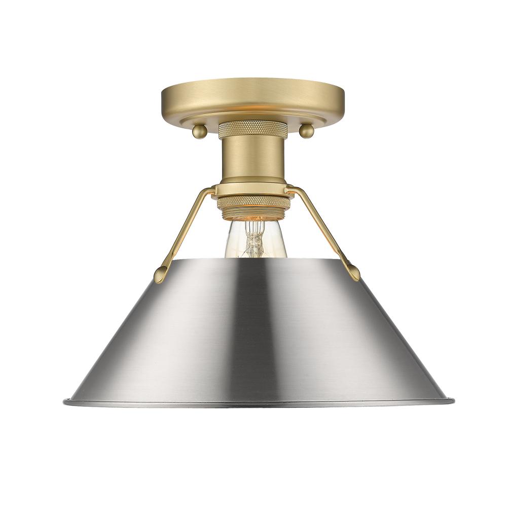 Orwell 1-Light Flush Mount in Brushed Champagne Bronze with Pewter