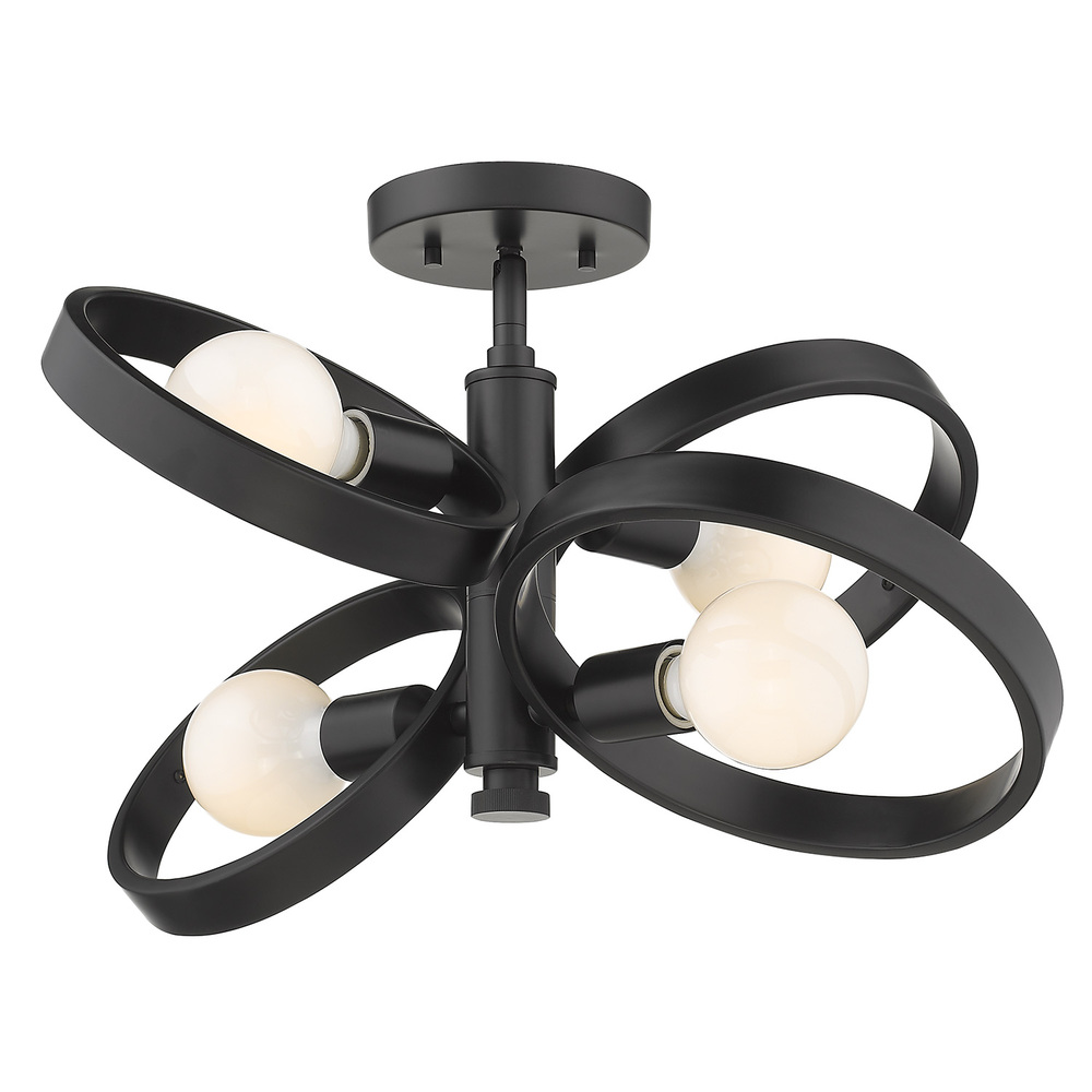 Sloane 4-Light Semi-flush in Matte Black