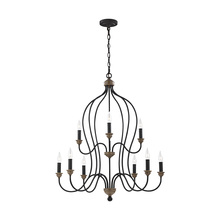 Generation Lighting F2999/9DWZ/WO - Nine Light Chandelier