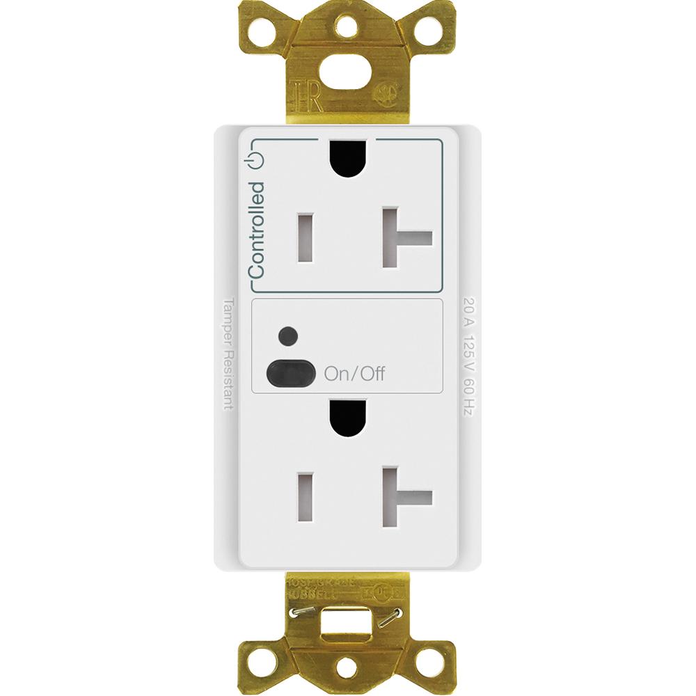 20A SPLIT RF RECEPTACLE WHITE