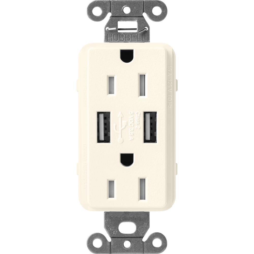 SC 15A USB TAMPER RESIST BISCUIT