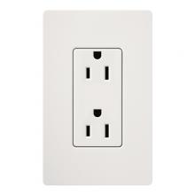 Lutron Electronics SCR-15-SW - SATIN COLOR 15 AMP RECEPTACLE SNOW