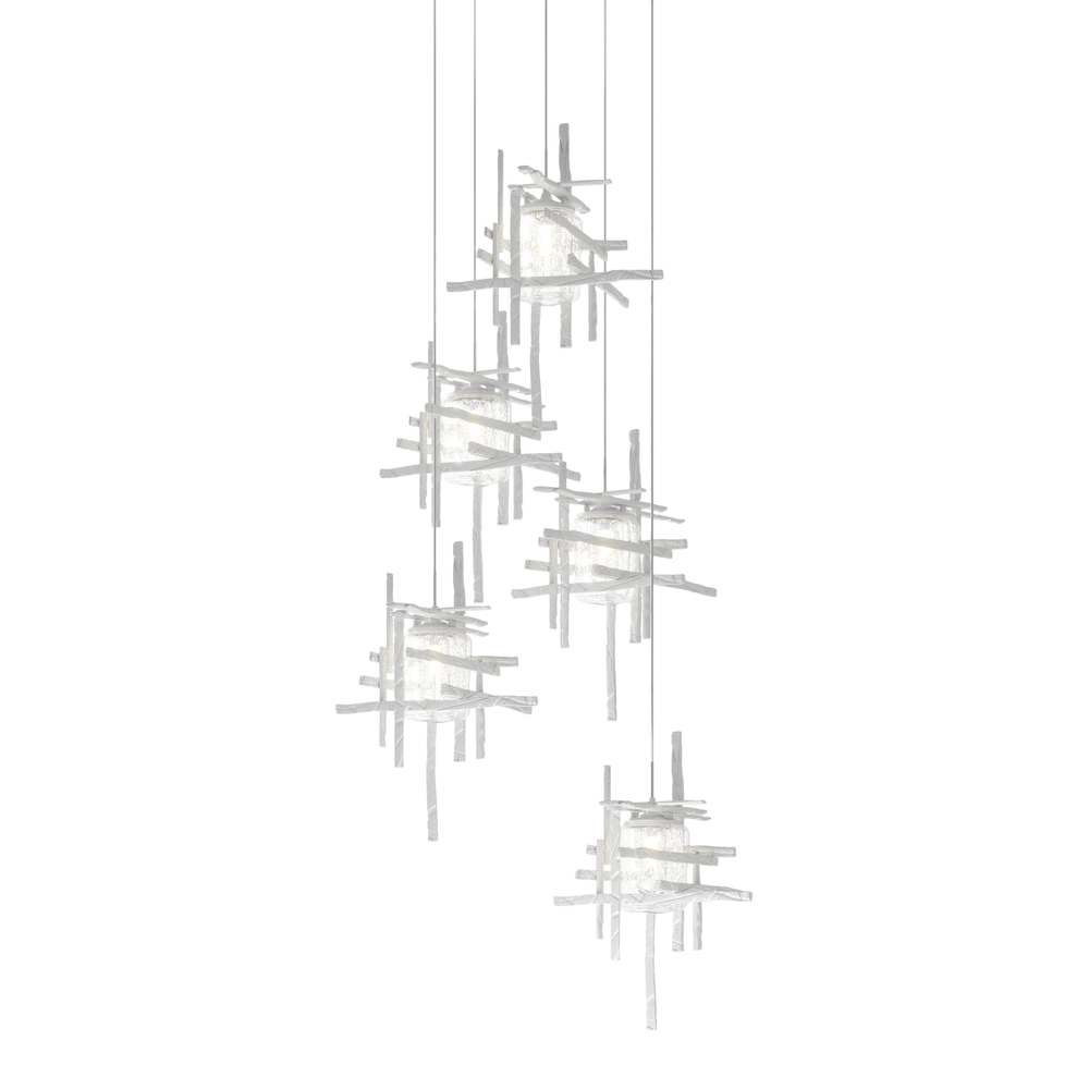 Tura 5-Light Seeded Glass Pendant