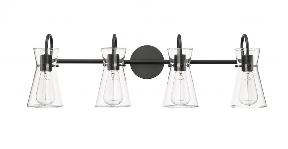 Camellia 4-Light Vanity Matte Black