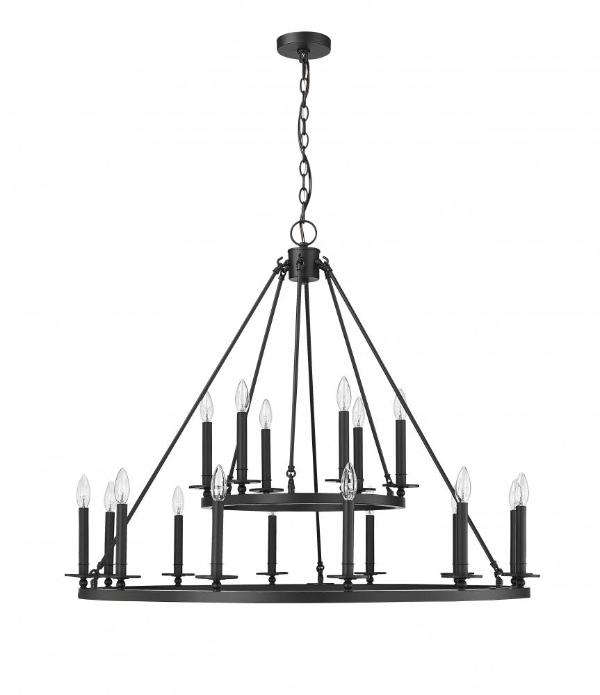 Florence 18-Light Chandelier Ceiling Light Matte Black