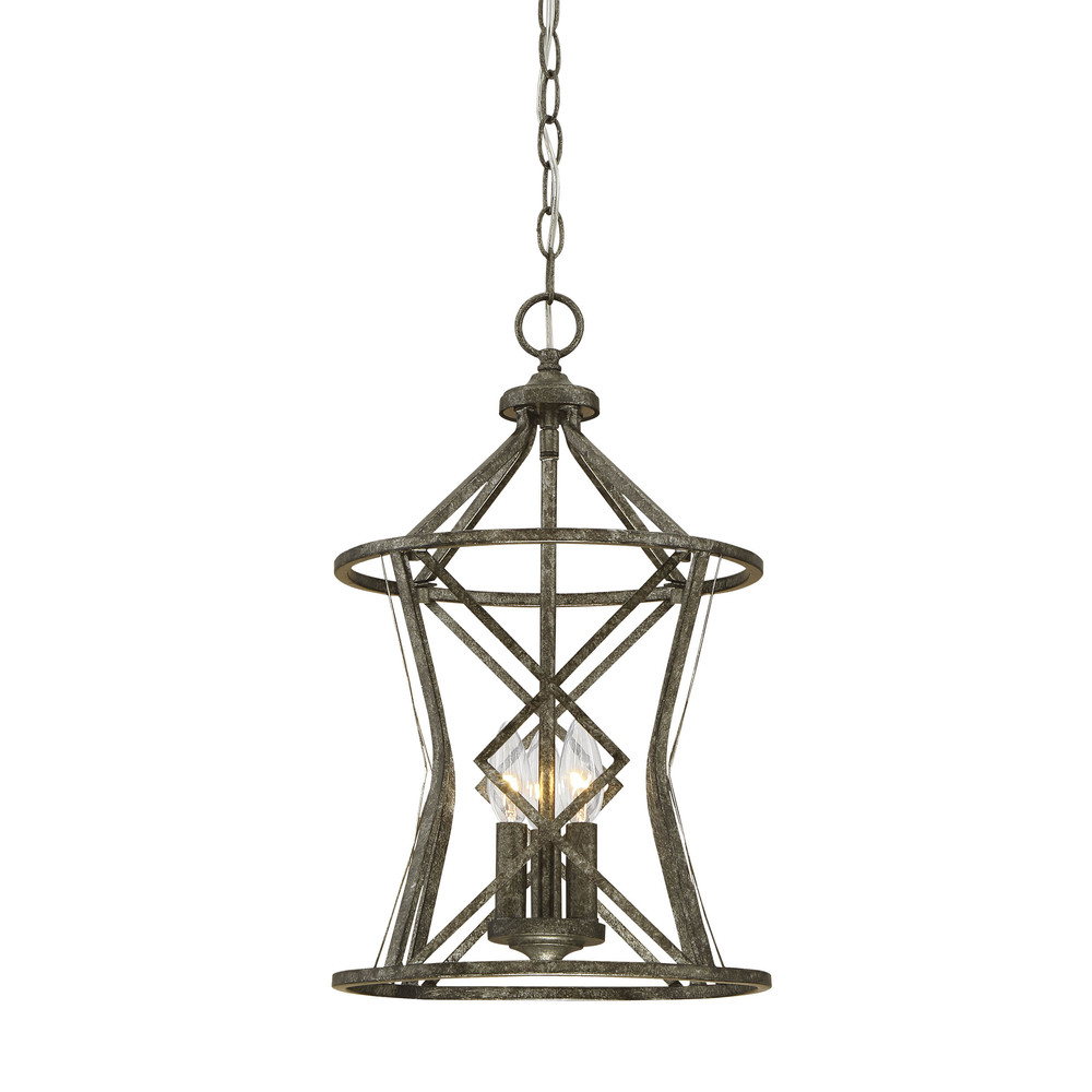 Lakewood 3-Light Pendant light Antique Silver