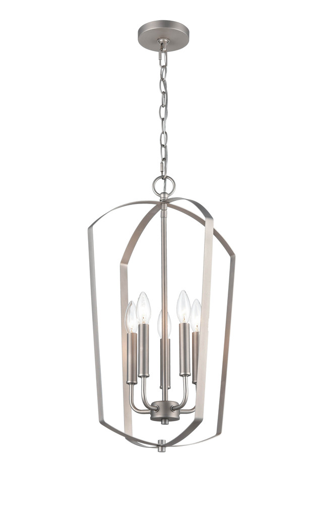 Ivey Lake 5-Light Pendant light Satin Nickel