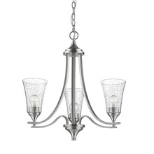 Millennium 1463-SN - Natalie 3-Light Chandelier Ceiling Light Satin Nickel