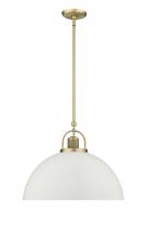 Millennium 20991-VB/MW - Artistan 1-Light Pendant Light Vintage Brass/Matte White