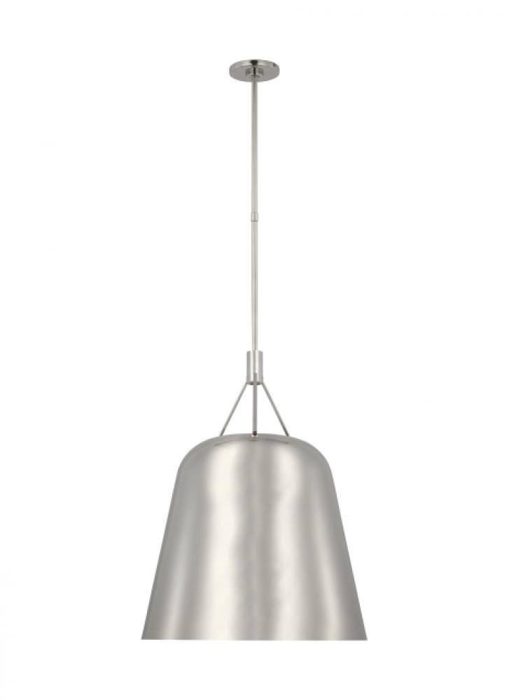 Sean Lavin Sospeso 1-light dimmable LED tapered extra large pendant with polished nickel finish